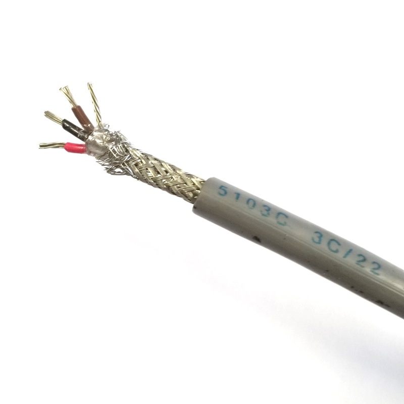 25′ Alpha 5103C 3 Conductor 22 Gauge Stranded XTRAGUARD Braided Shield Cable