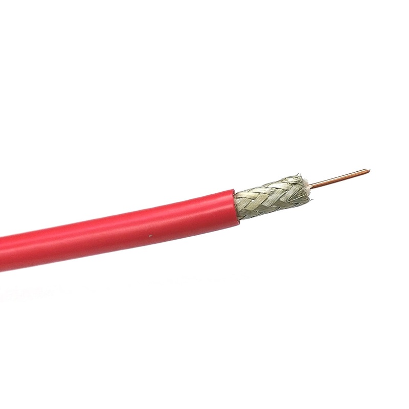 25′ Belden RED 1695A RG-6/U, Plenum CMP Low Loss Serial Digital Coax Cable