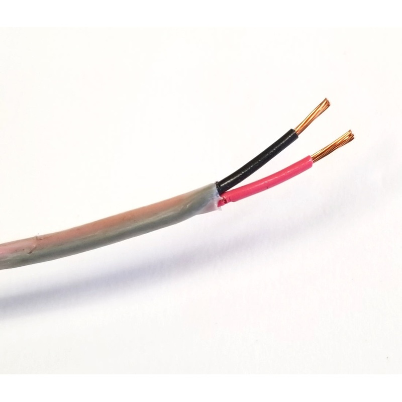 25′ West Penn 50222 2 Conductor 20AWG Shielded CMP Plenum Cable 2C 20AWG