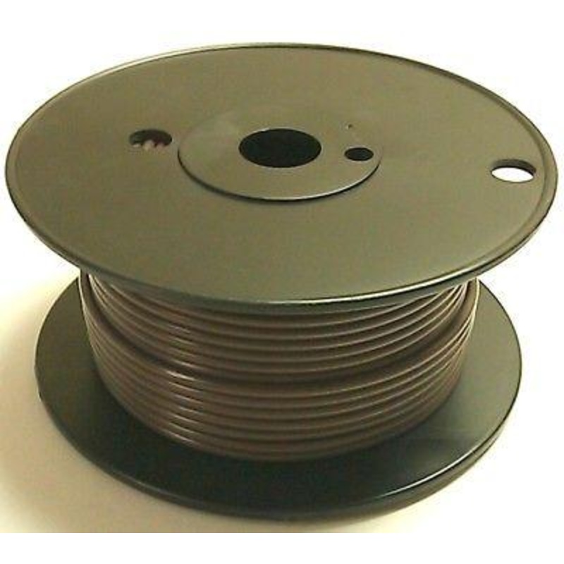 A14-01-100 100FT 14AWG BROWN Stranded Automotive Hook Up 50V Wire ~ 80C J1128