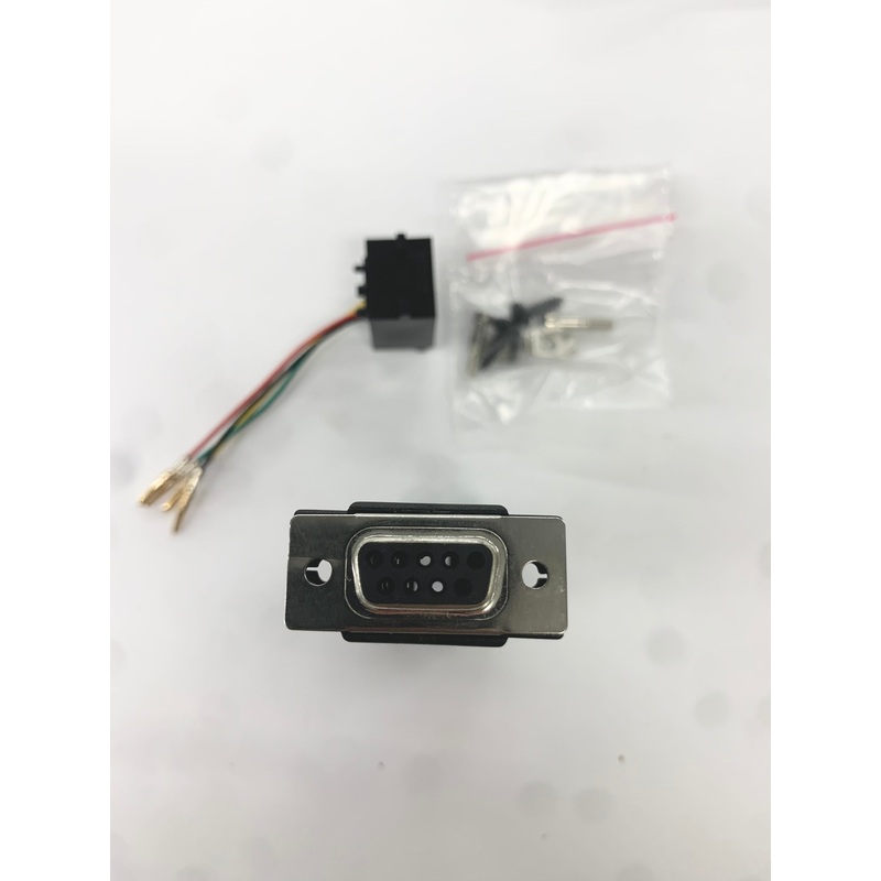 AD-9FT4-BK2, DB9 Female to RJ11 4C 2Piece Hood BLACK 9pin Male D-Sub Adapter Kit