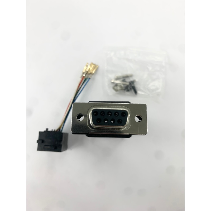 AD-9FT6-BK2, DB9 Female to RJ11 6C 2Piece Hood BLACK, 9pin Male D-Sub Adapter Kit