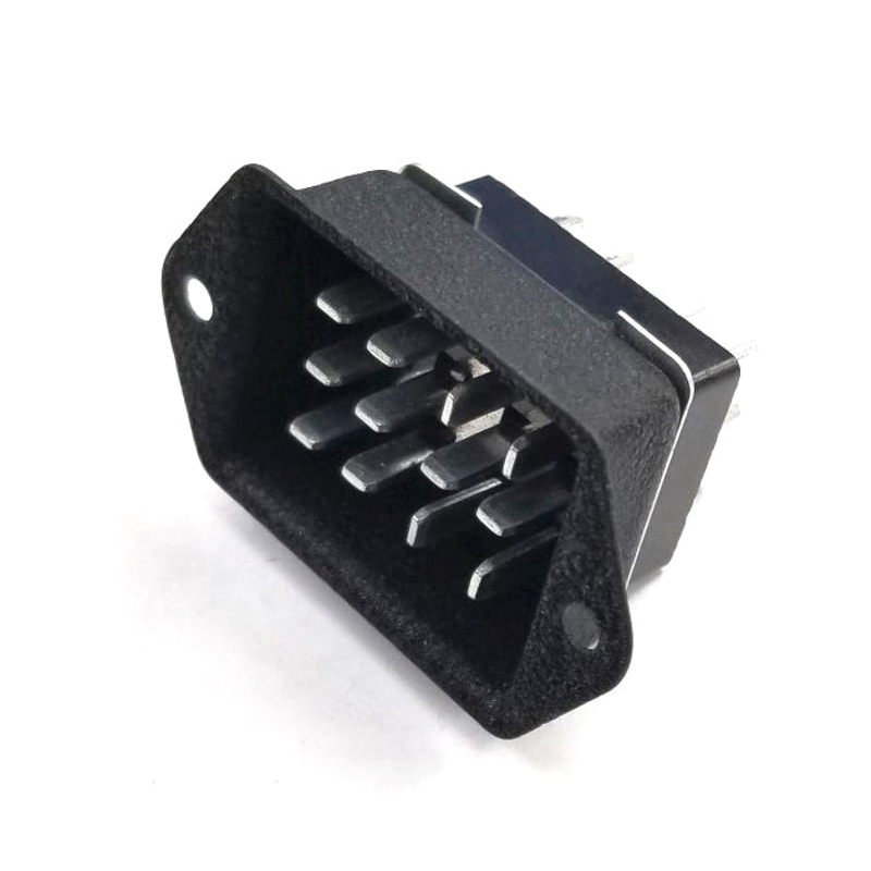 Beau P-3312-DB, 12 Pin Male Deep Bracket Connector ~ 10A @ 250V AC