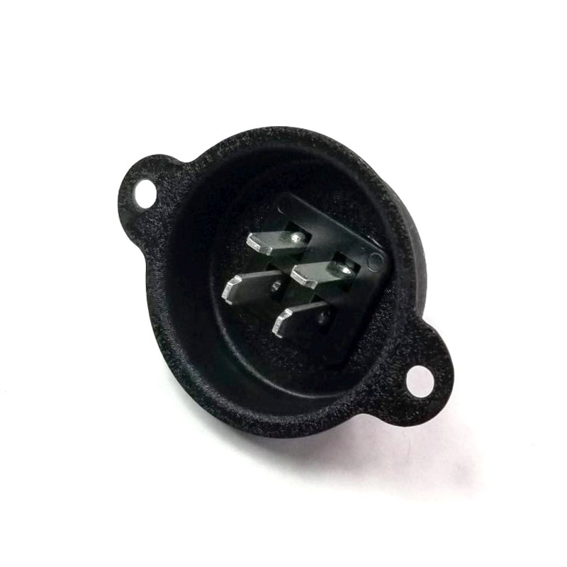 Cinch Jones P304RP, 4 Pin Male Round Recessed Plate Connector ~ 10A@250V AC