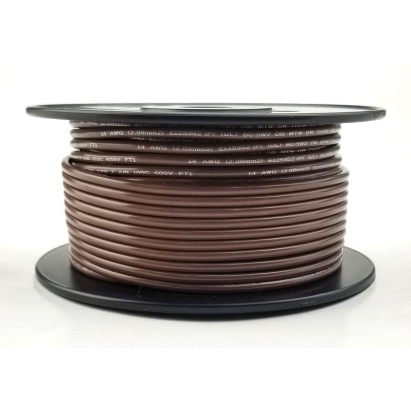 H618-01-100 100FT 18AWG BROWN Stranded Appliance & Marine 600V Wire UL1015 105C