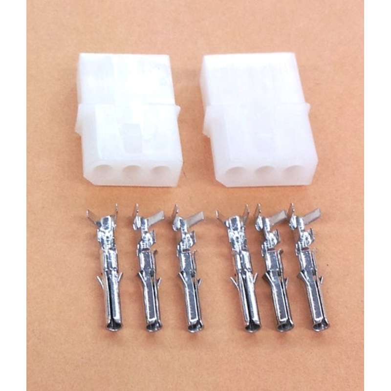 61-243, Philmore 1 Pair  3 Pin 0.093″ Female Molex Connectors w/6 Female Pins