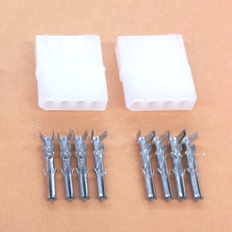 61-244, Philmore 1 Pair 4 Pin 0.093″ Female Molex Connectors w/8 Female Pins