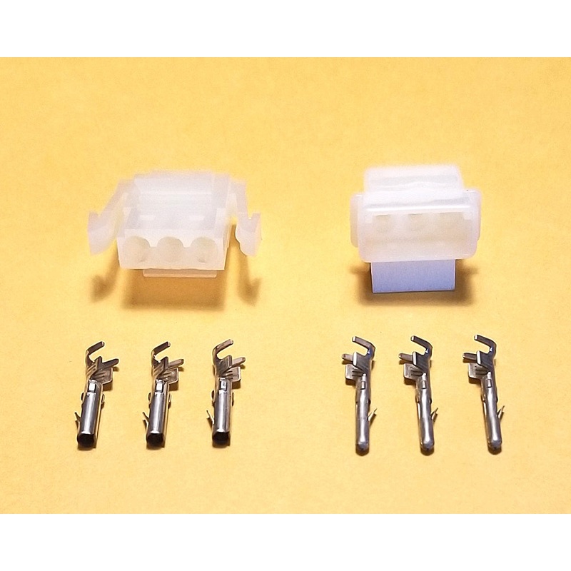 Amp 617-3, 3 Circuit Commercial MATE-N-LOK Connectors ~ Male & Female w/ Pins