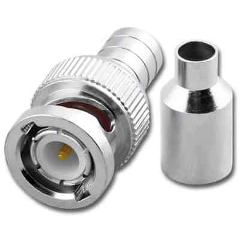 BNC-3075, Pan Pacific BNC 2-Piece Crimp Plug For Rg58/U Plenum