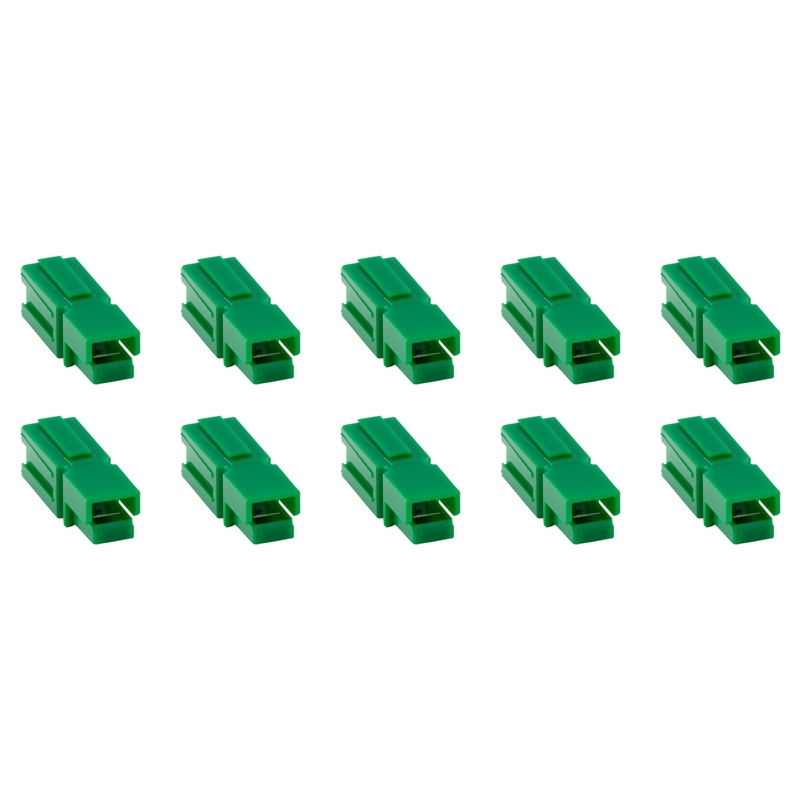 Philmore 49-012 GREEN DC-S (Standard) Power Connector Housings NO PINS ~ 10 Pack