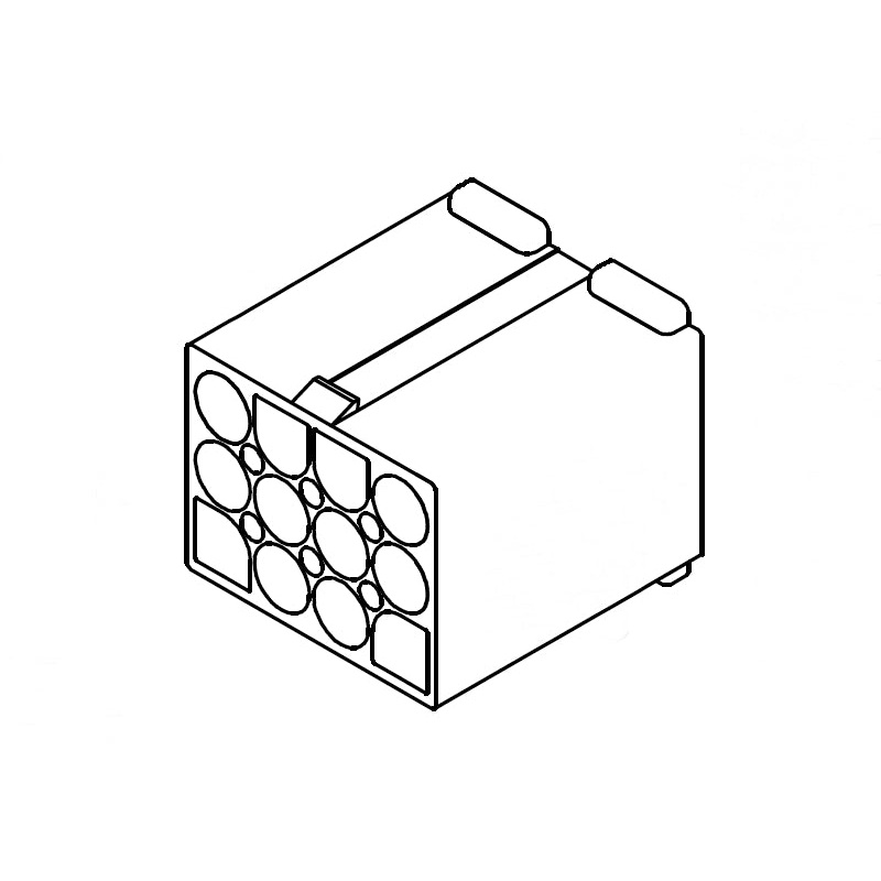 Philmore 61-312, 1 Pair of 12 Circuit In-Line 0.093″ Male Pin 3191 Connectors