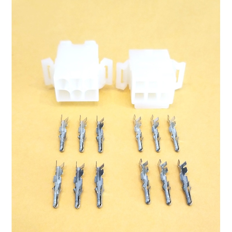 Philmore 61-326, 1 Pair of 6 Circuit Panel Mount 0.093″ Male Pin 3191 Connectors