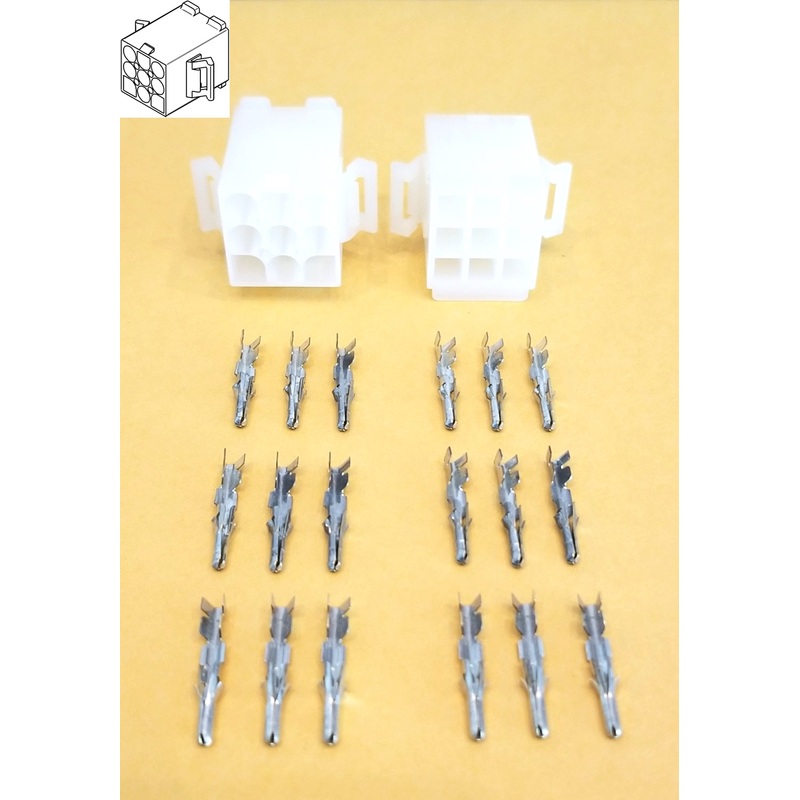 Philmore 61-329, 1 Pair of 9 Circuit Panel Mount 0.093″ Male Pin 3191 Connectors