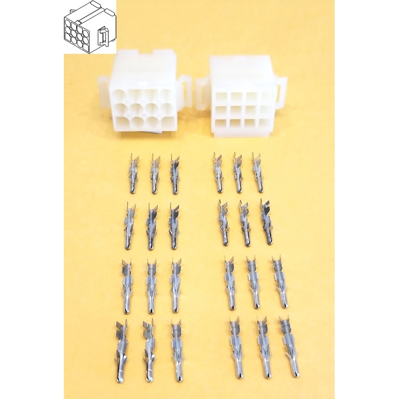 Philmore 61-332 1 Pair of 12 Circuit Panel Mount 0.093″ Male Pin 3191 Connectors