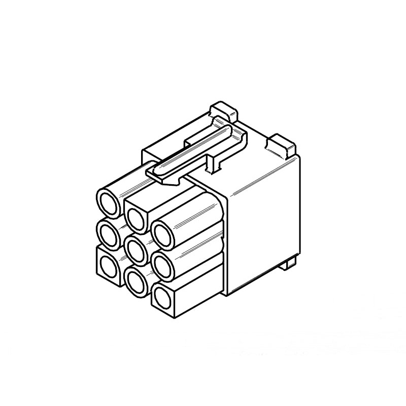 Philmore 61-349, 1 Pair of 9 Circuit In-Line 0.093″ Female Pin 3191 Connectors