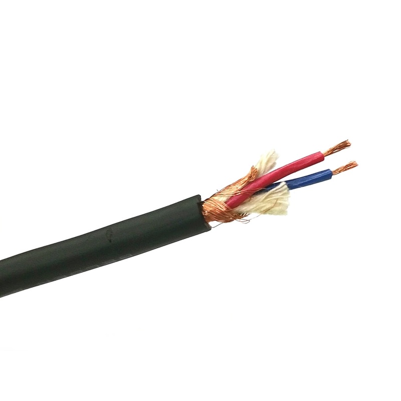 10′ Belden 1813A BLACK 2 Conductor 24 Gauge Low Impedance Shielded Mic Cable