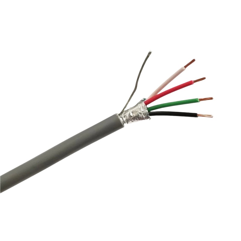 10′ Belden 5502FE 4 Conductor 22 Gauge Shielded Cable ~ UL CMR Riser, 4C 22AWG