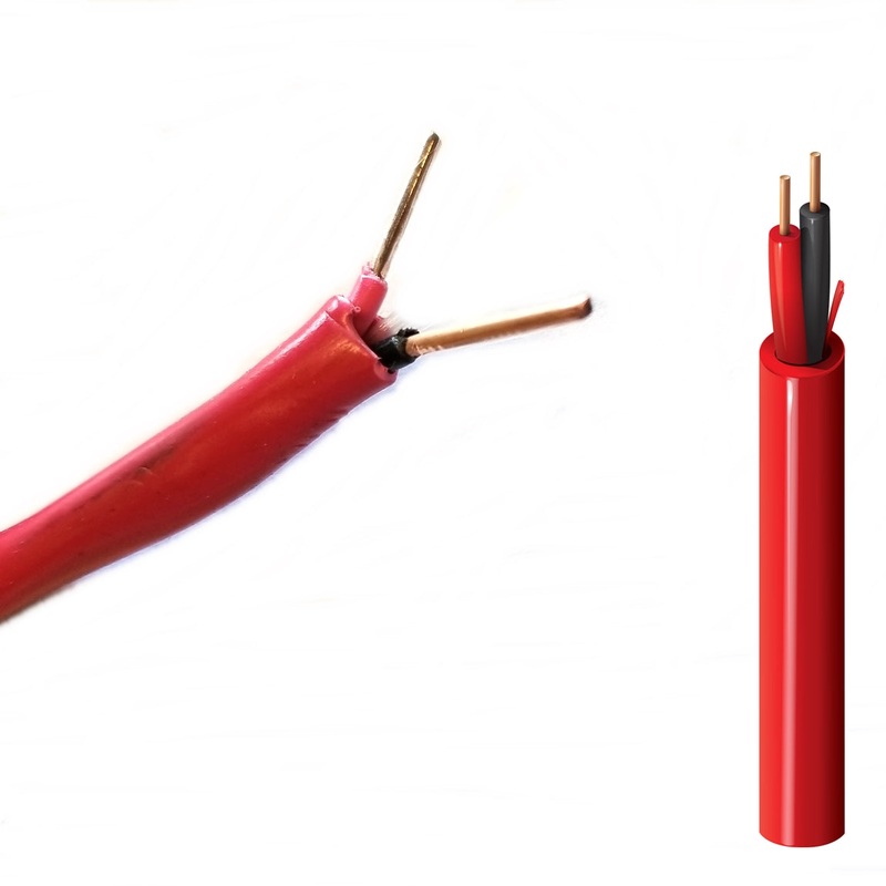 25′ Belden 5220UJ 2 Conductor 16 Gauge SOLID FPL Fire Alarm Cable 2C 16AWG