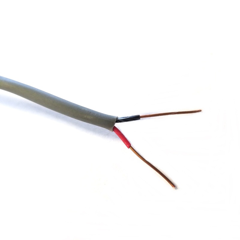 25′ Belden 5520UE 2 Conductor 22 Gauge SOLID Unshielded CMR Riser Cable 2C 22AWG
