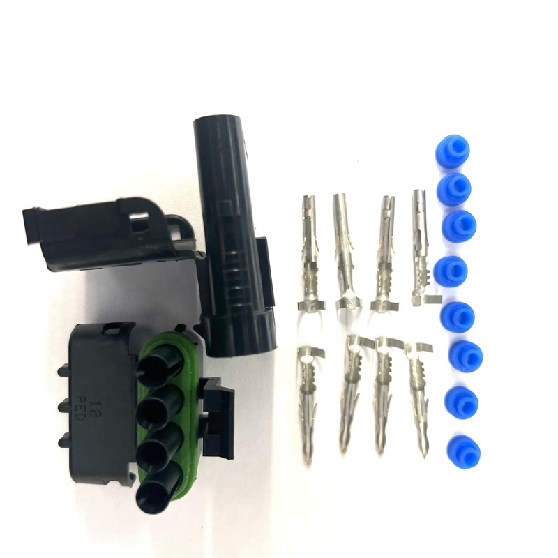 Aptiv WeatherPak WPK-4-1210, 12-10 AWG Four Conductor Set (M/F) w/Pins & Seals