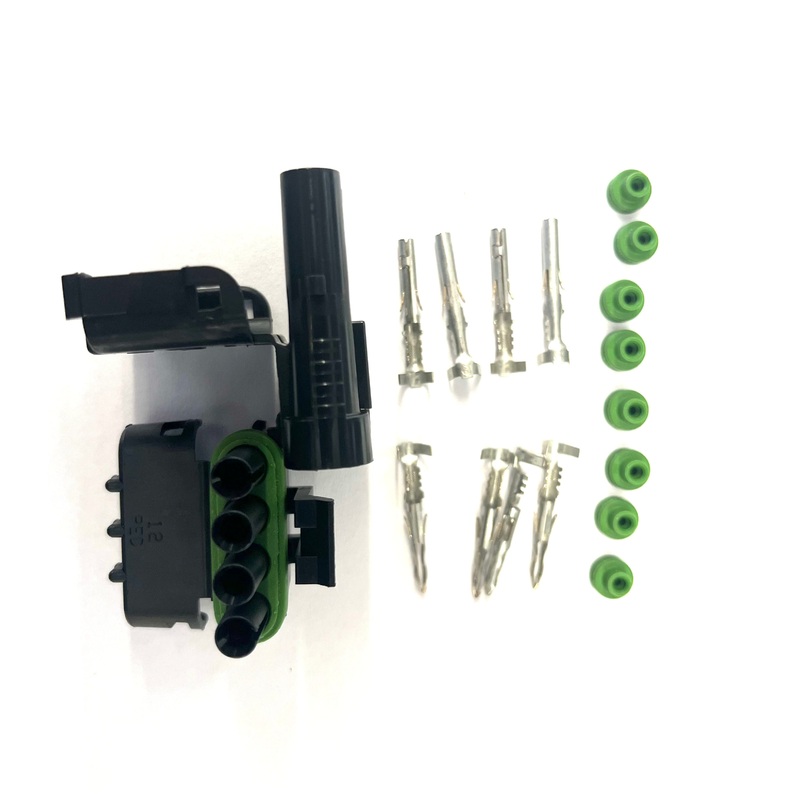 Aptiv WeatherPak WPK-4-2018, 20-18 AWG Four Conductor Set (M/F) w/Pins & Seals