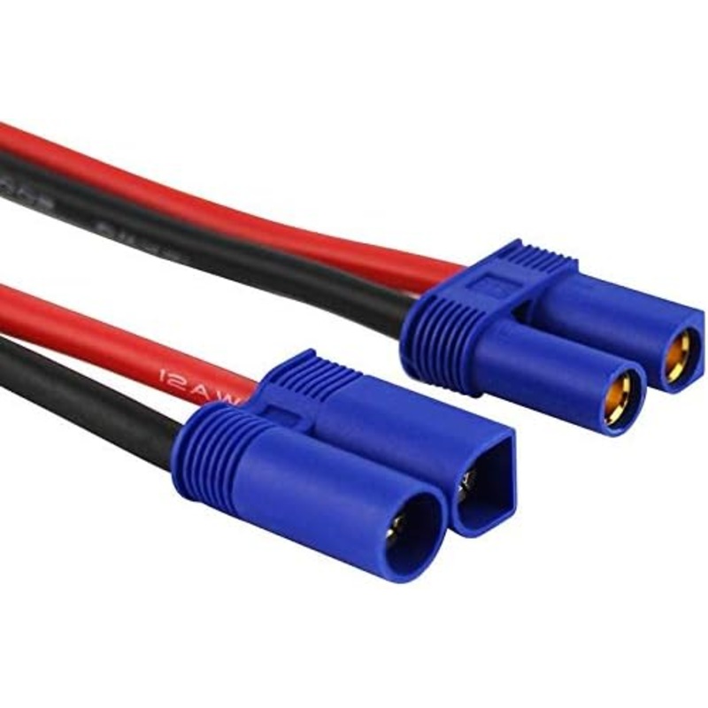 EC5 Pair with wire EC5 5.0mm Male Female Banana Connector with 12awg Silicone Wire 10cm RC Hobby Lipo Battery
