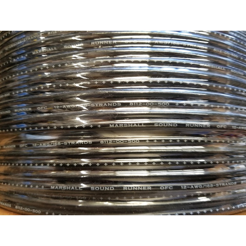 Marshall Sound Runner W8112-00-500, 500FT Roll of 2C 12 Gauge OFC Speaker Wire