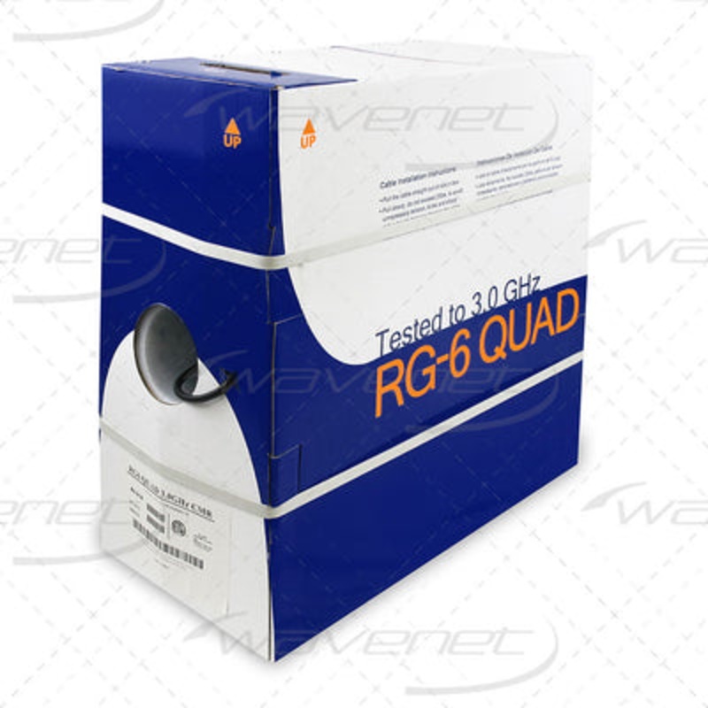 RG6QRB4K-Black, Wavenet RG6 Quad Black 1K