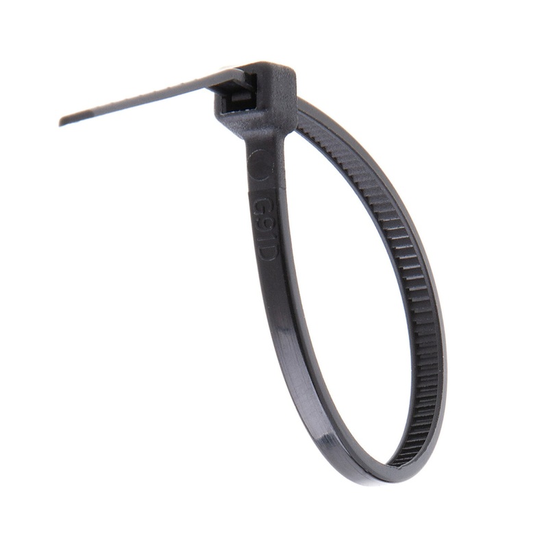 NSI GRP-4180 4, Black General Purpose 18lb Cable Ties, 100 Pack