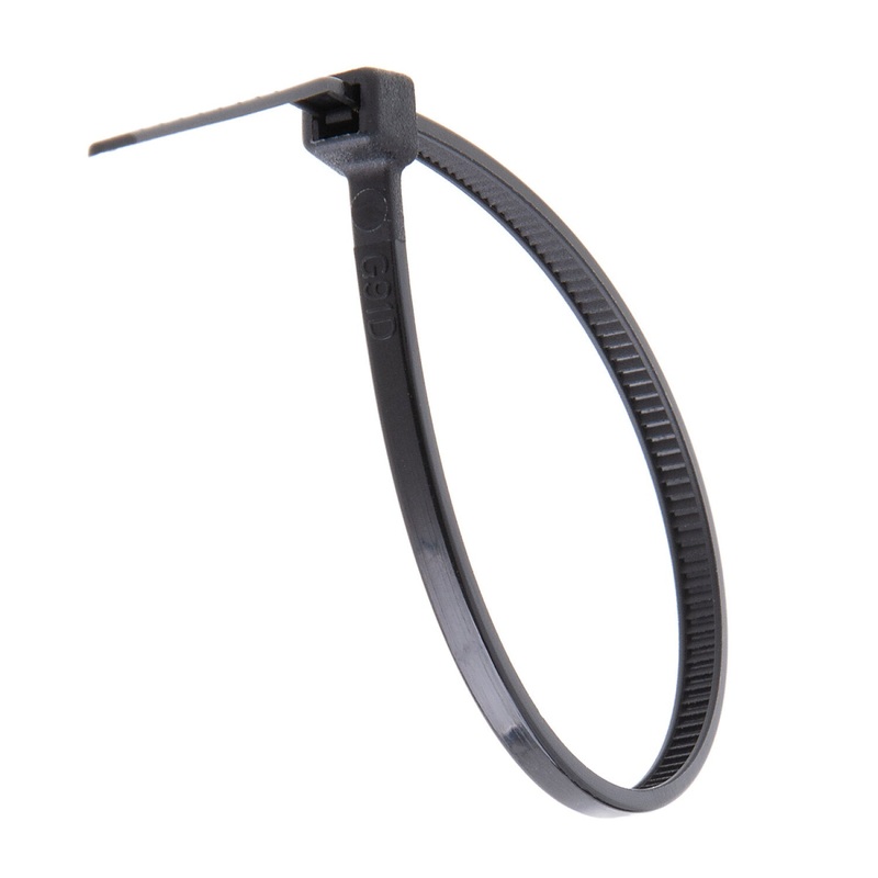 NSI GRP-5180 5, Black General Purpose 18lb Cable Ties, 100 Pack