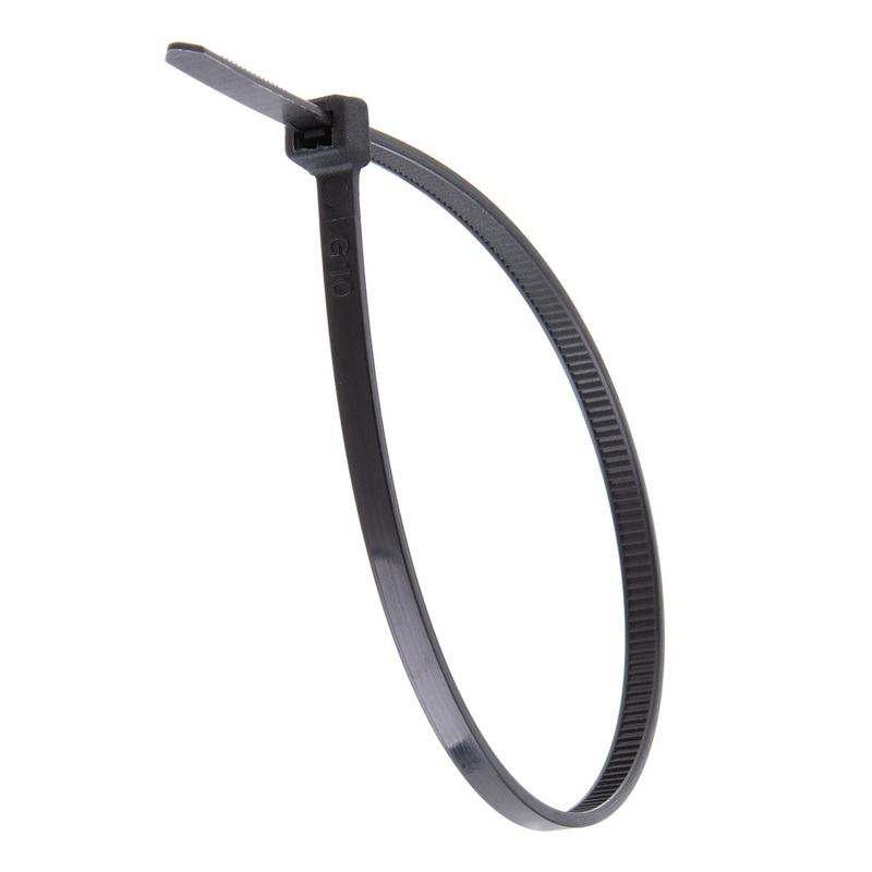 NSI GRP-8400X 8, Black General Purpose 40lb Cable Ties, 1000 Bulk Pack
