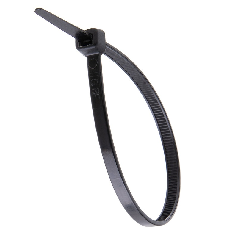 NSI GRP-8500X 8, Black General Purpose 50lb Cable Ties, 1000 Bulk Pack
